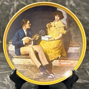 NORMAN ROCKWELL’S Rediscovered Women Collection “Pondering on the Porch” Plate